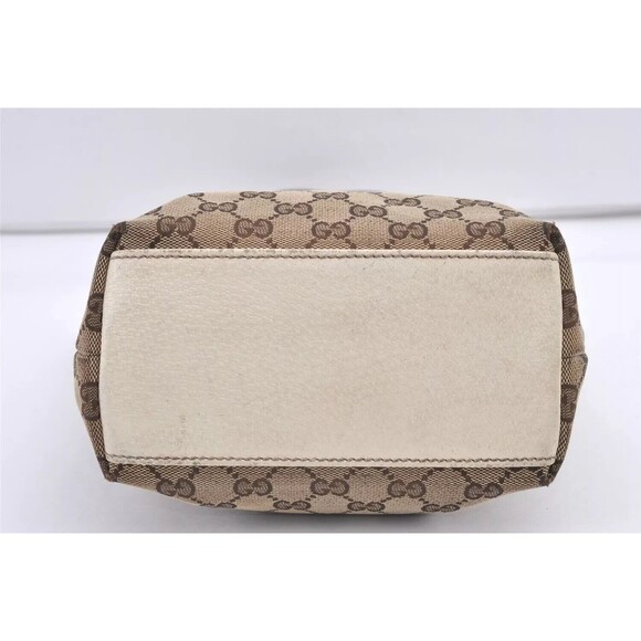 Authentic GUCCI Charmy Shoulder Tote Bag GG Canvas Leather 153361 Brown 8782J - Picture 12 of 16